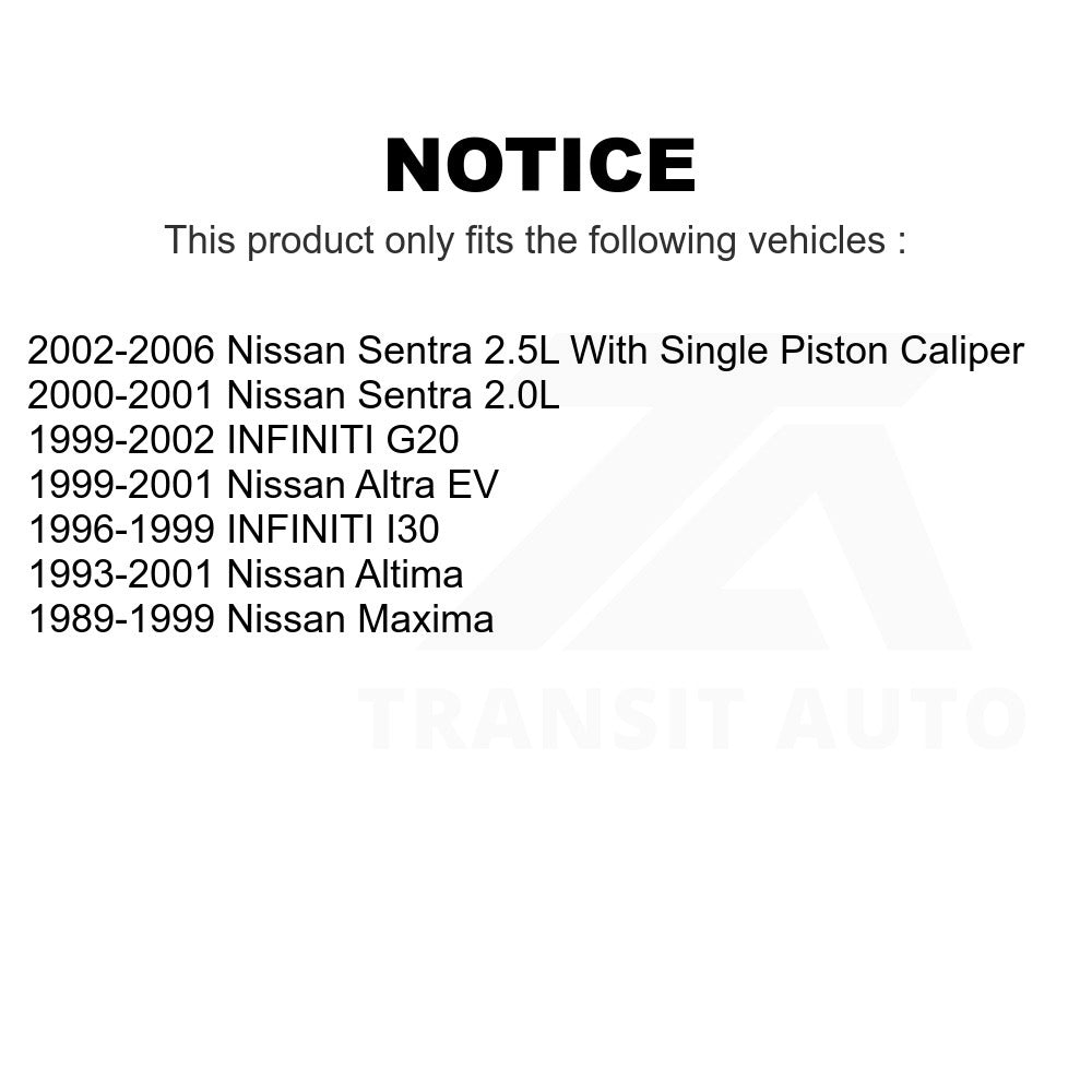 Front Ceramic Disc Brake Pads TEC-653 For Nissan Sentra Altima Maxima INFINITI I30 G20 Altra EV