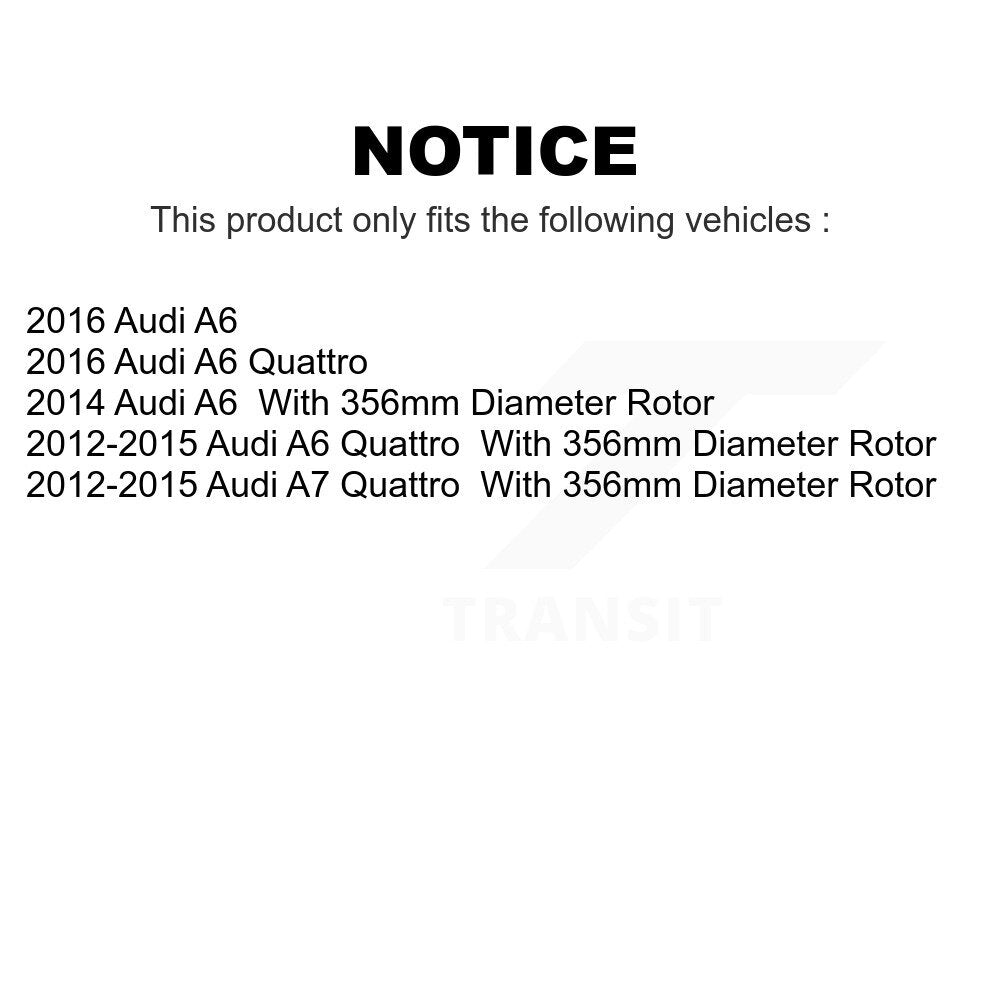 Front Coated Drilled Slotted Disc Brake Rotors Pair For Audi A6 Quattro A7 KD-100447