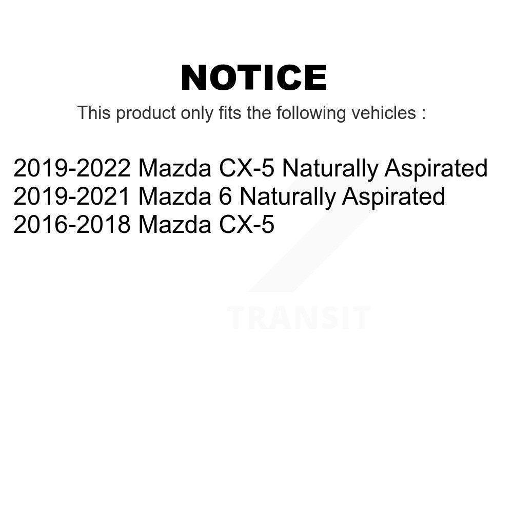 Front Coated Drilled Slotted Disc Brake Rotors Pair For Mazda CX-5 6 KD-100102