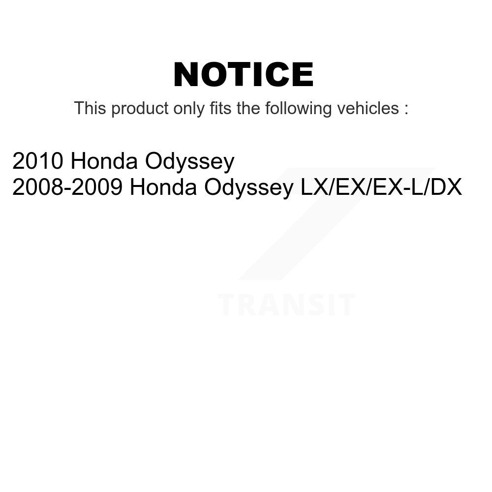 Front Control Arms Assembly And Complete Shock Tie Rods Link Sway Bar Suspension Kit (10Pc) For Honda Odyssey KSS-104002
