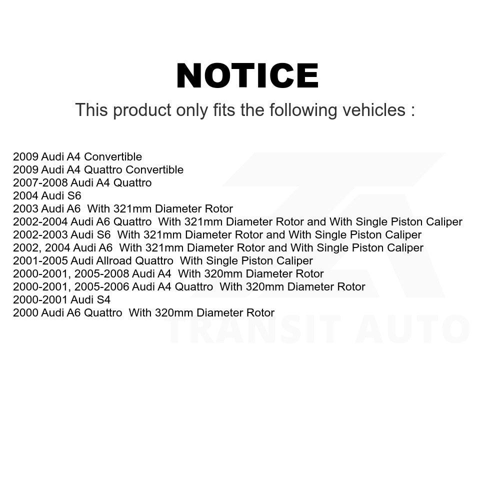 Front Disc Brake Rotor 8-980028 For Audi A4 Quattro A6 Allroad S4 S6