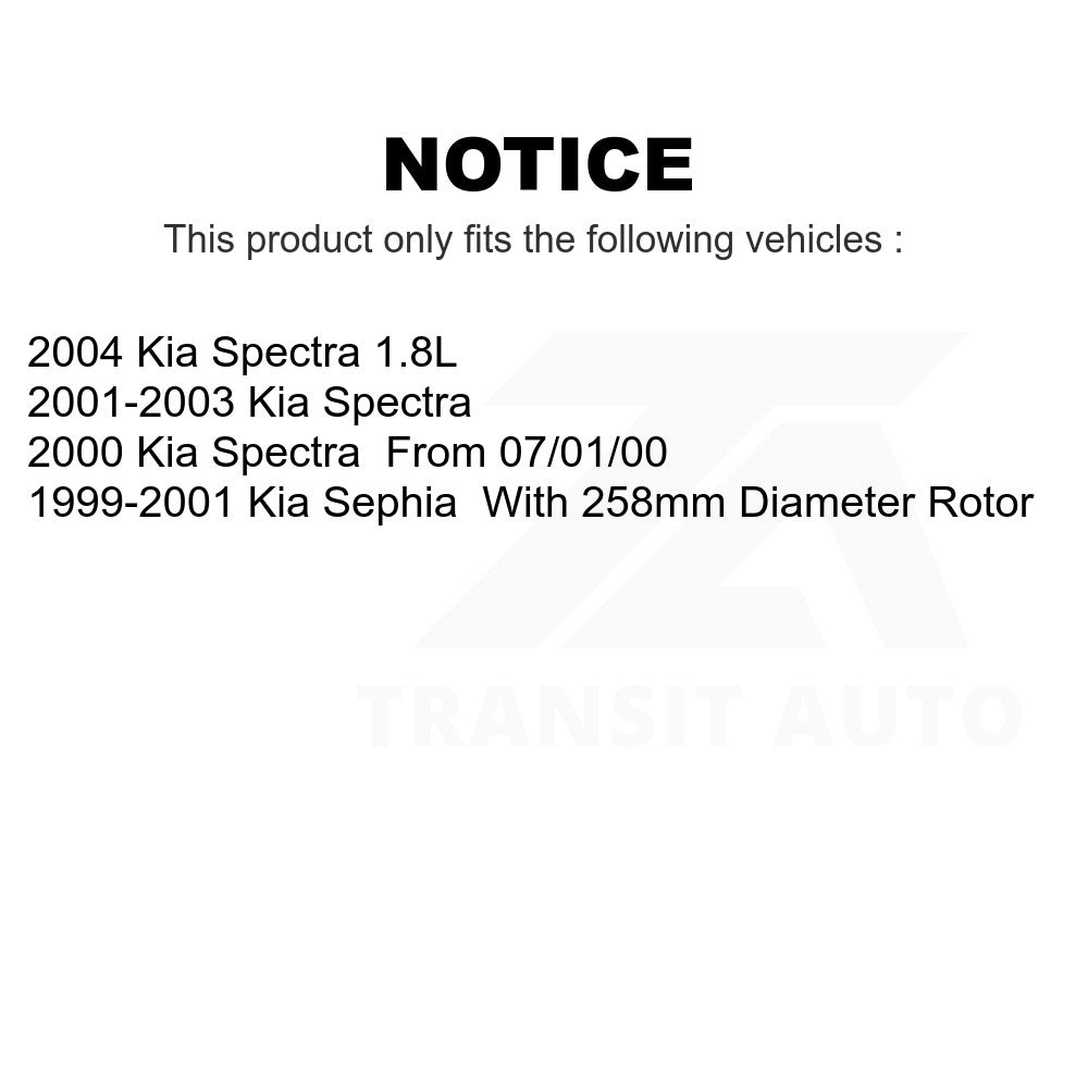 Front Disc Brake Rotor 8-980078 For Kia Spectra Sephia