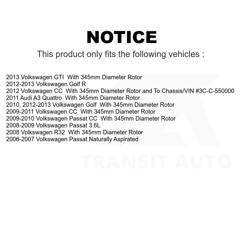 Front Disc Brake Rotor 8-980471 For Volkswagen Passat CC Golf GTI R R32 Audi A3 Quattro