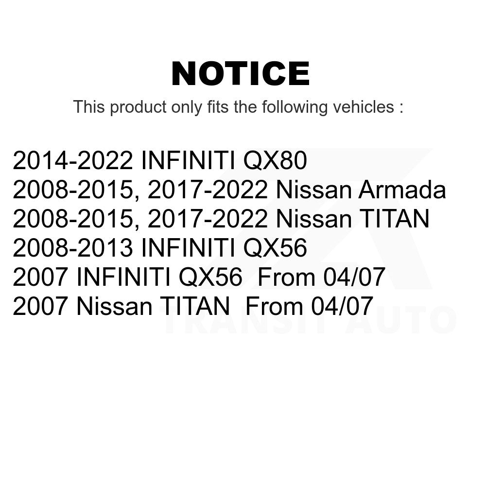 Front Disc Brake Rotor 8-980630 For Nissan TITAN Armada INFINITI QX80 QX56