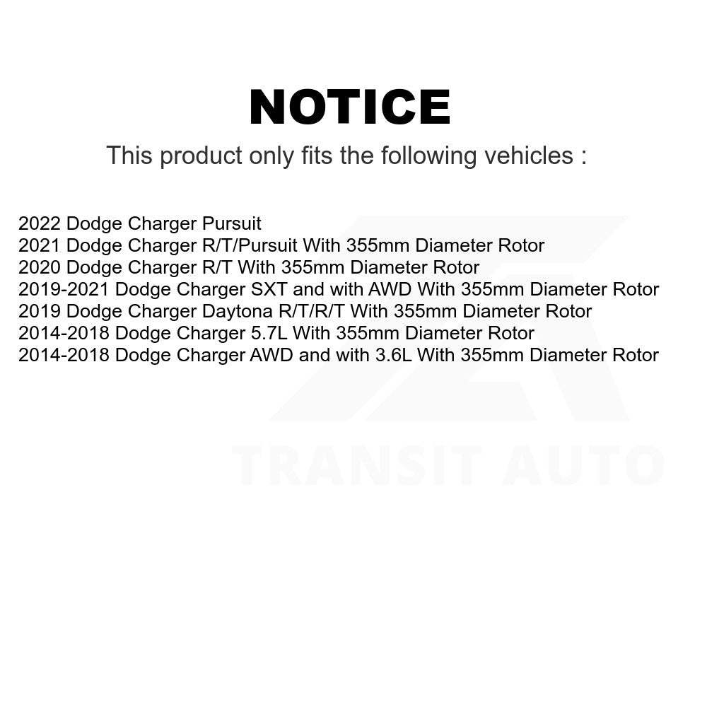 Front Disc Brake Rotor GCR-781774 For Dodge Charger