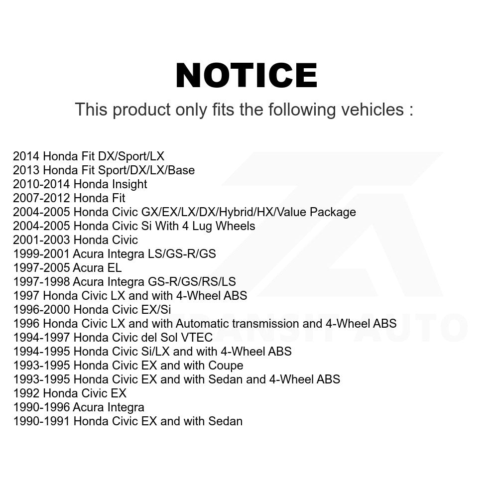 Front Disc Brake Rotor GCR-96087 For Honda Civic Fit Acura Integra Insight del Sol EL