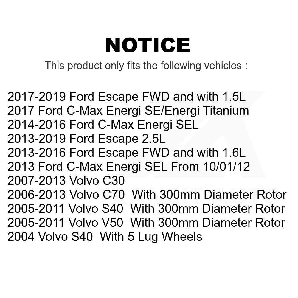 Front Disc Brake Rotor GCR-980601 For Ford Escape Volvo C-Max S40 C70 C30 V50