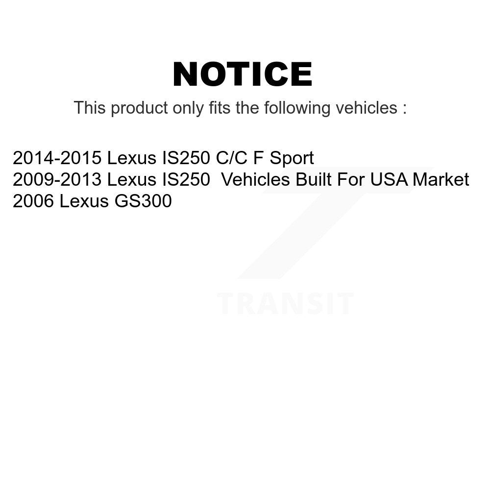 Front Disc Brake Rotors Kit For Lexus IS250 GS300 K8-101842