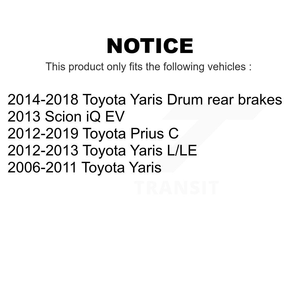 Front Disc Brake Rotors Pair For Toyota Yaris Prius C Scion iQ K8-100427