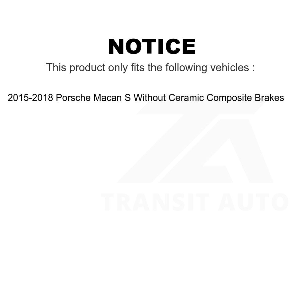 Front Left Disc Brake Rotor GCR-982323 For 2015-2018 Porsche Macan S Without Ceramic Composite Brakes