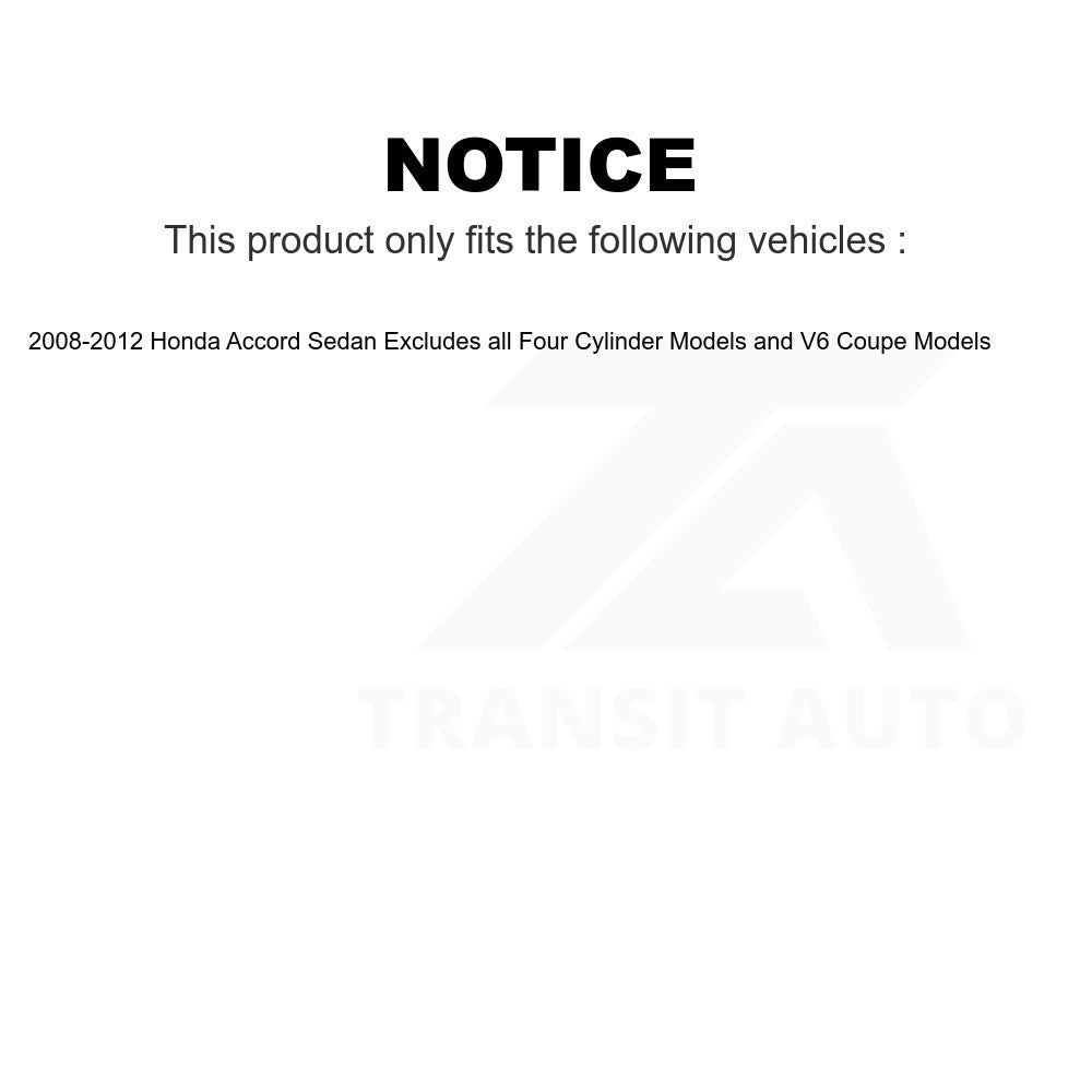 Front Left Suspension Strut Coil Spring Assembly 78A-11237 For 2008-2012 Honda Accord Sedan with 3.5L Excludes all Four Cylinder Models V6 Coupe