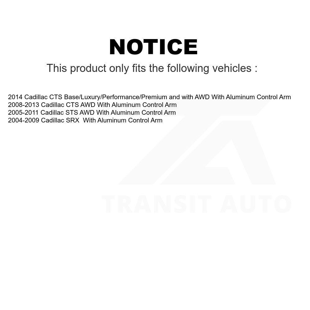 Front Lower Suspension Ball Joint TOR-K500290 For Cadillac CTS SRX STS With Aluminum Control Arm