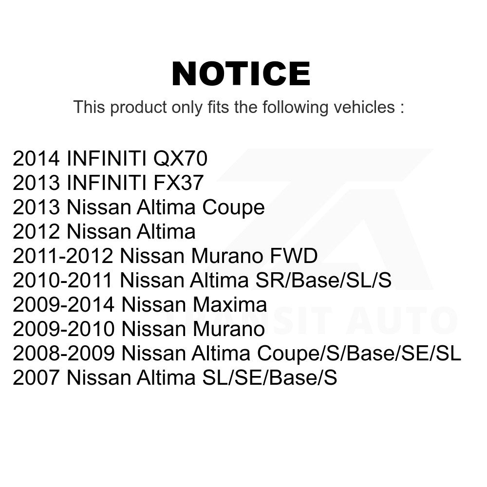 Front Outer Steering Tie Rod End TOR-ES800358 For Nissan Altima Maxima Murano INFINITI FX37 QX70