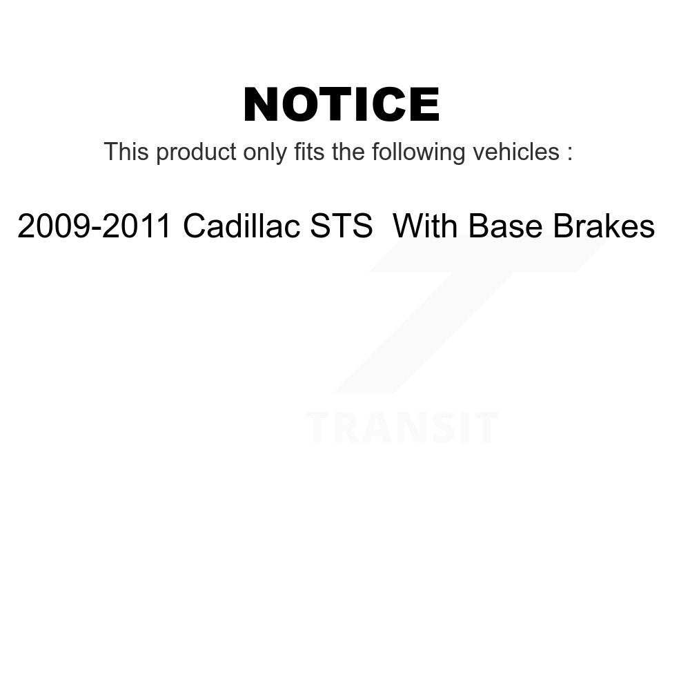 Front Rear Ceramic Brake Pads Kit For 2009-2011 Cadillac STS With Base Brakes KCX-100489