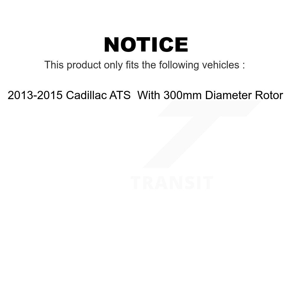 Front Rear Ceramic Brake Pads Kit For 2013-2015 Cadillac ATS With 300mm Diameter Rotor KCX-100410
