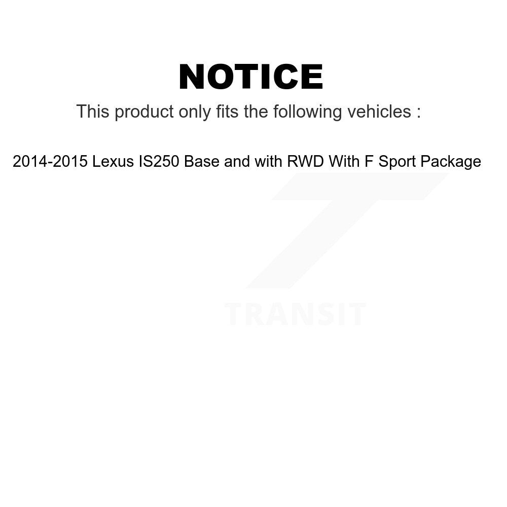 Front Rear Ceramic Brake Pads Kit For 2014-2015 Lexus IS250 Base with RWD With F Sport Package KCX-100288