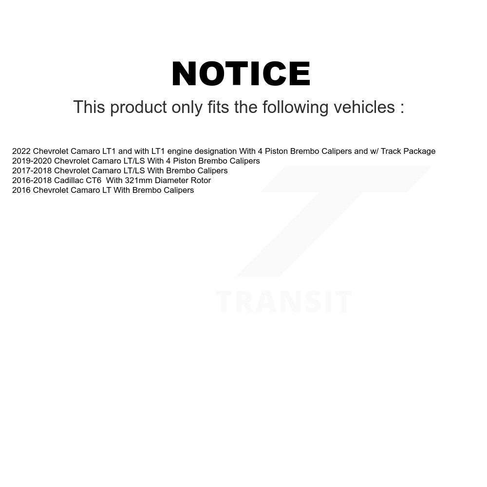 Front Rear Ceramic Brake Pads Kit For Chevrolet Camaro Cadillac CT6 KCX-100242