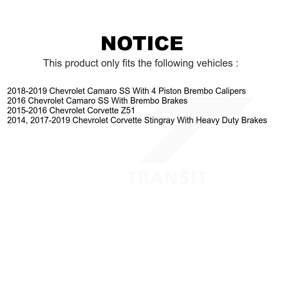 Front Rear Ceramic Brake Pads Kit For Chevrolet Corvette Camaro KTC-100580