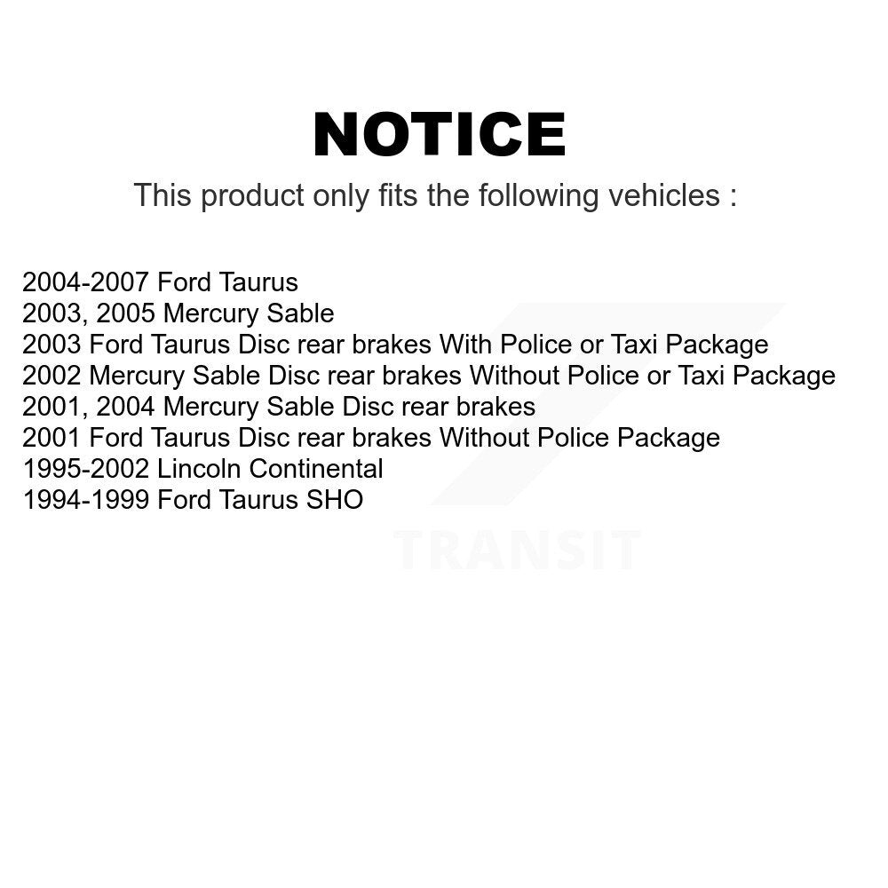 Front Rear Ceramic Brake Pads Kit For Ford Taurus Mercury Sable Lincoln Continental KTC-100344