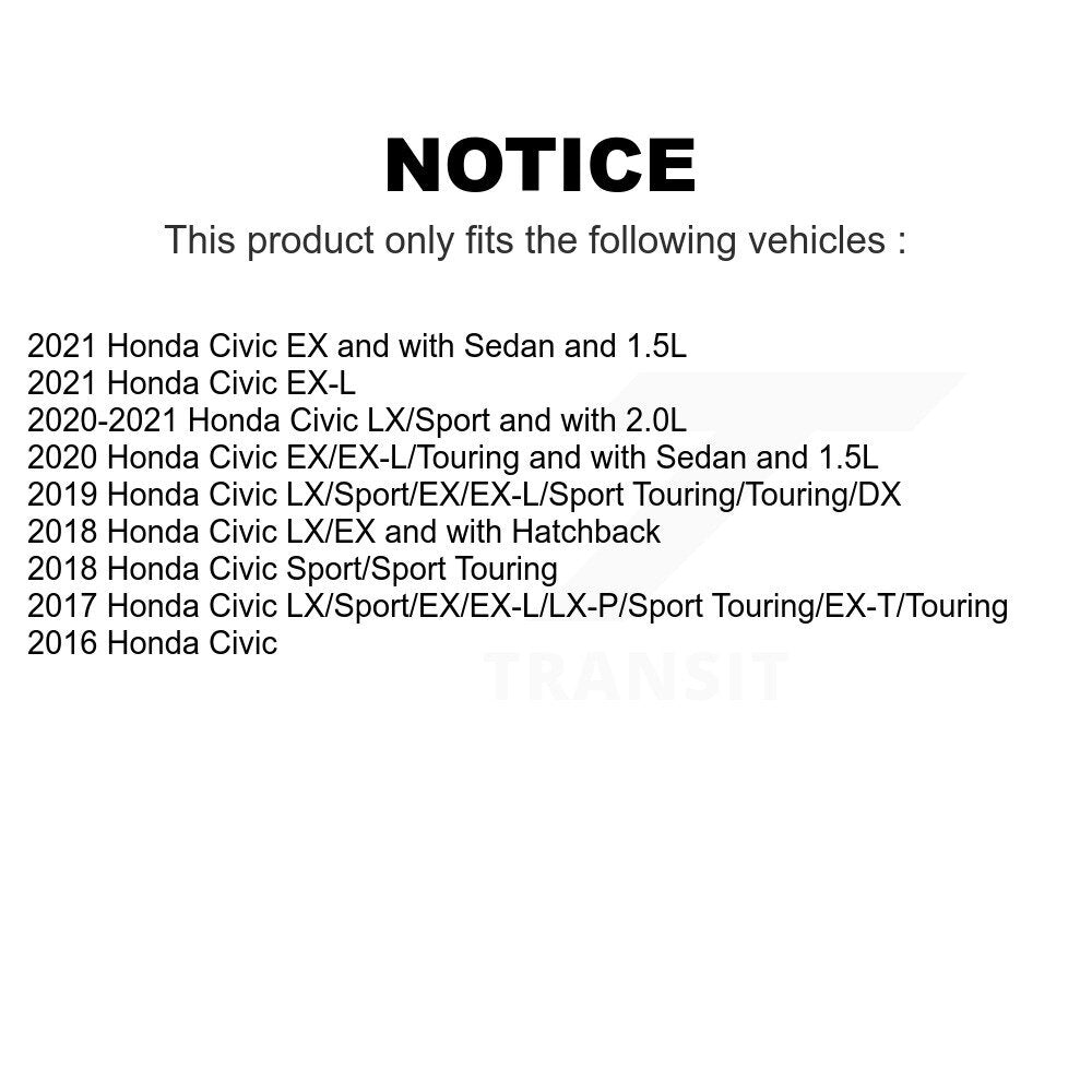 Front Rear Ceramic Brake Pads Kit For Honda Civic KCX-100130