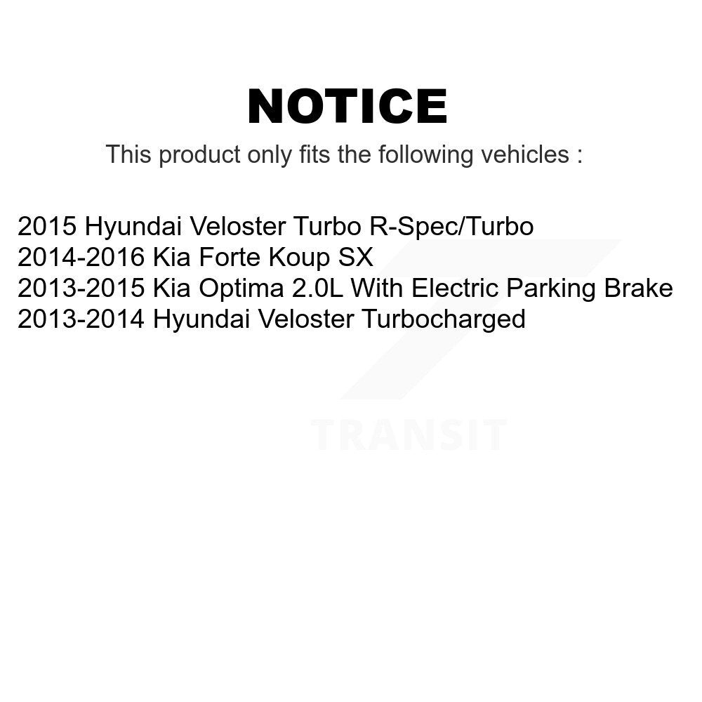 Front Rear Ceramic Brake Pads Kit For Kia Optima Hyundai Veloster Forte Koup KCX-100118