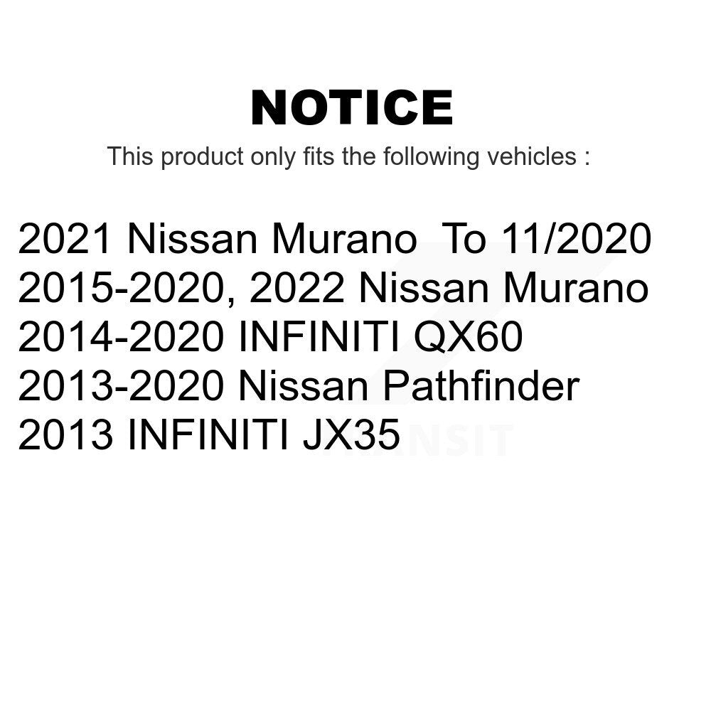 Front Rear Ceramic Brake Pads Kit For Nissan Pathfinder Murano INFINITI QX60 JX35 KCX-100178