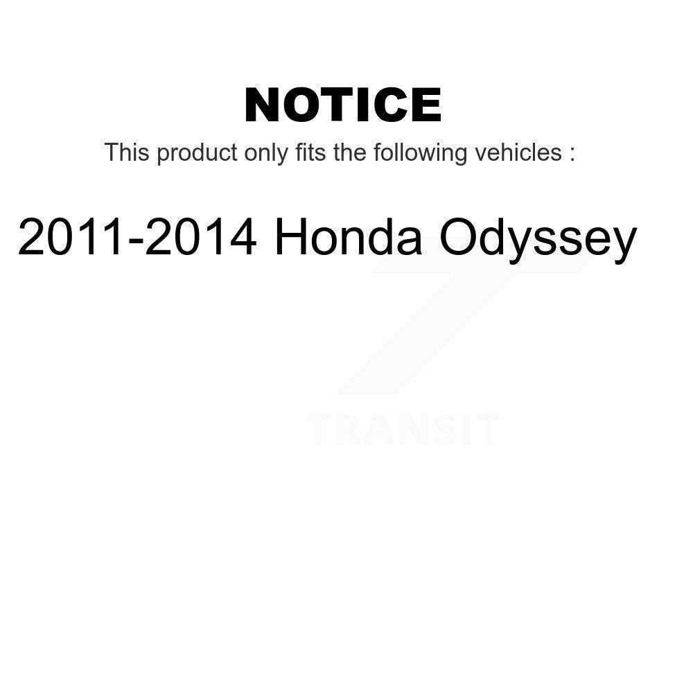 Front Rear Coated Disc Brake Rotors Kit For 2011-2014 Honda Odyssey KG-101116