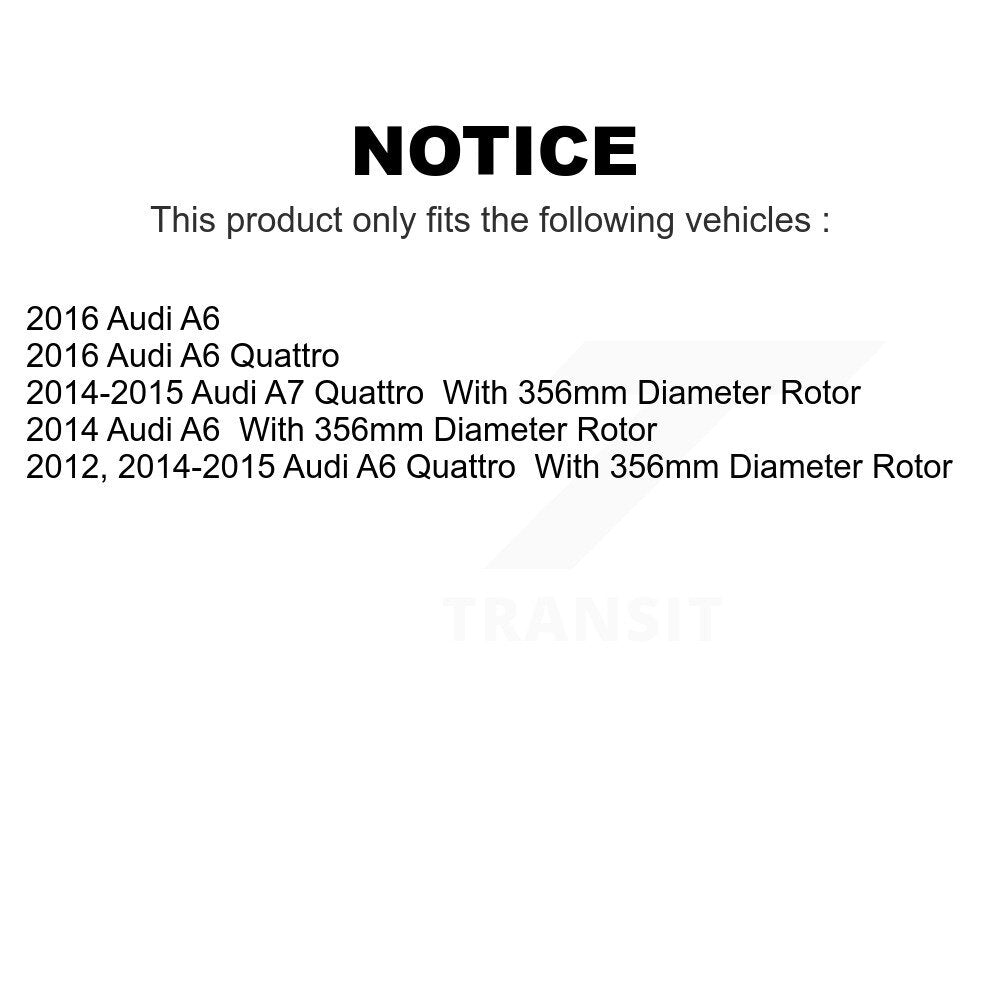 Front Rear Coated Disc Brake Rotors Kit For Audi A6 Quattro A7 KG-101151