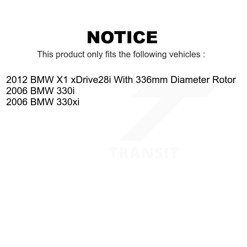 Front Rear Coated Disc Brake Rotors Kit For BMW 330i 330xi X1 KG-101386