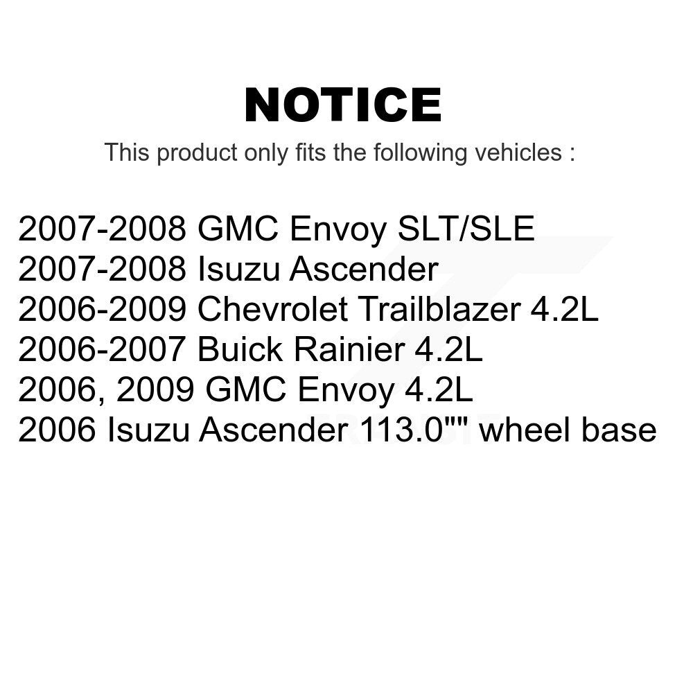 Front Rear Coated Disc Brake Rotors Kit For Chevrolet Trailblazer GMC Envoy Buick Rainier Isuzu Ascender KG-100724