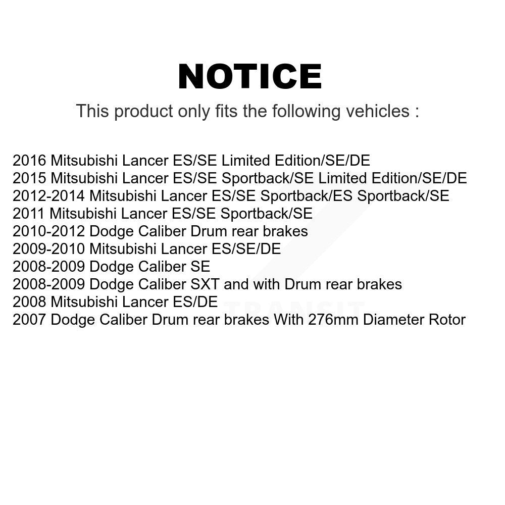Front Rear Coated Disc Brake Rotors Kit For Dodge Caliber Mitsubishi Lancer KG-100839