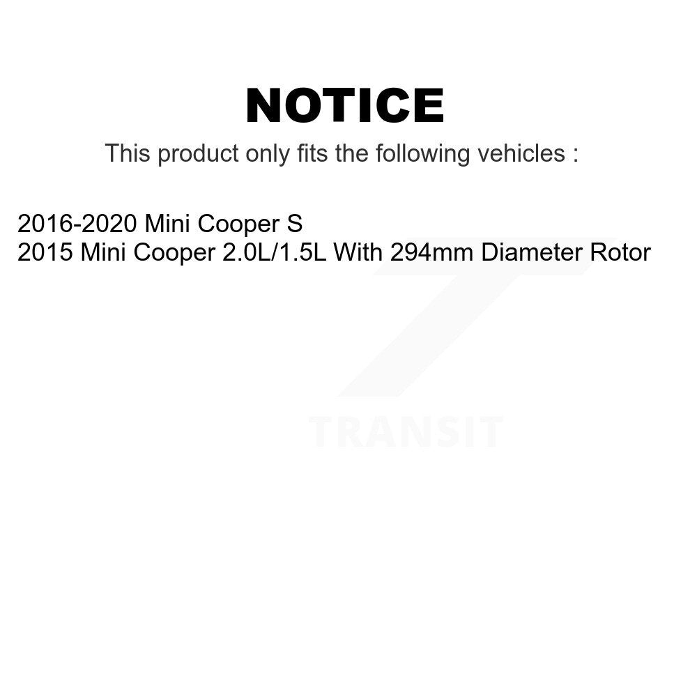 Front Rear Coated Disc Brake Rotors Kit For Mini Cooper KG-101192