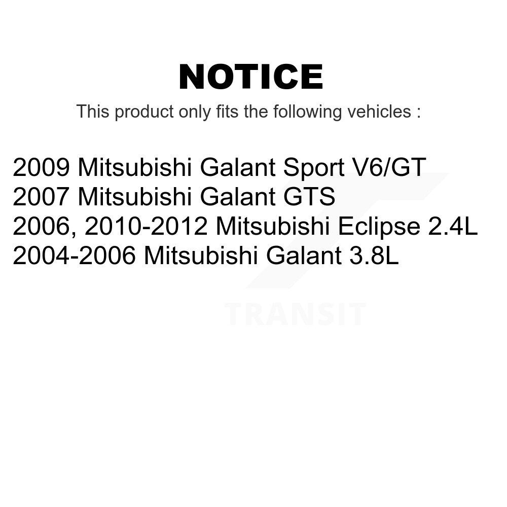 Front Rear Coated Disc Brake Rotors Kit For Mitsubishi Galant Eclipse KG-101013
