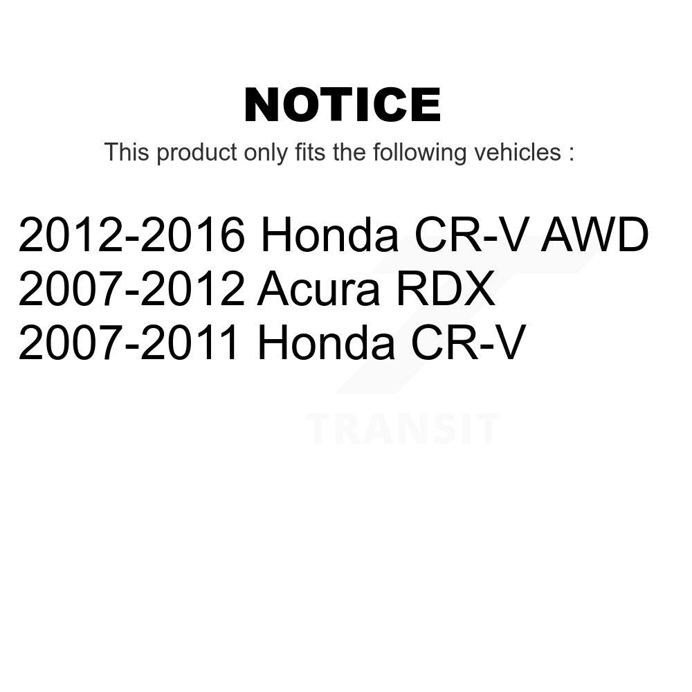 Front Rear Coated Drilled Slotted Disc Brake Rotors Kit For Honda CR-V Acura RDX KD-100292
