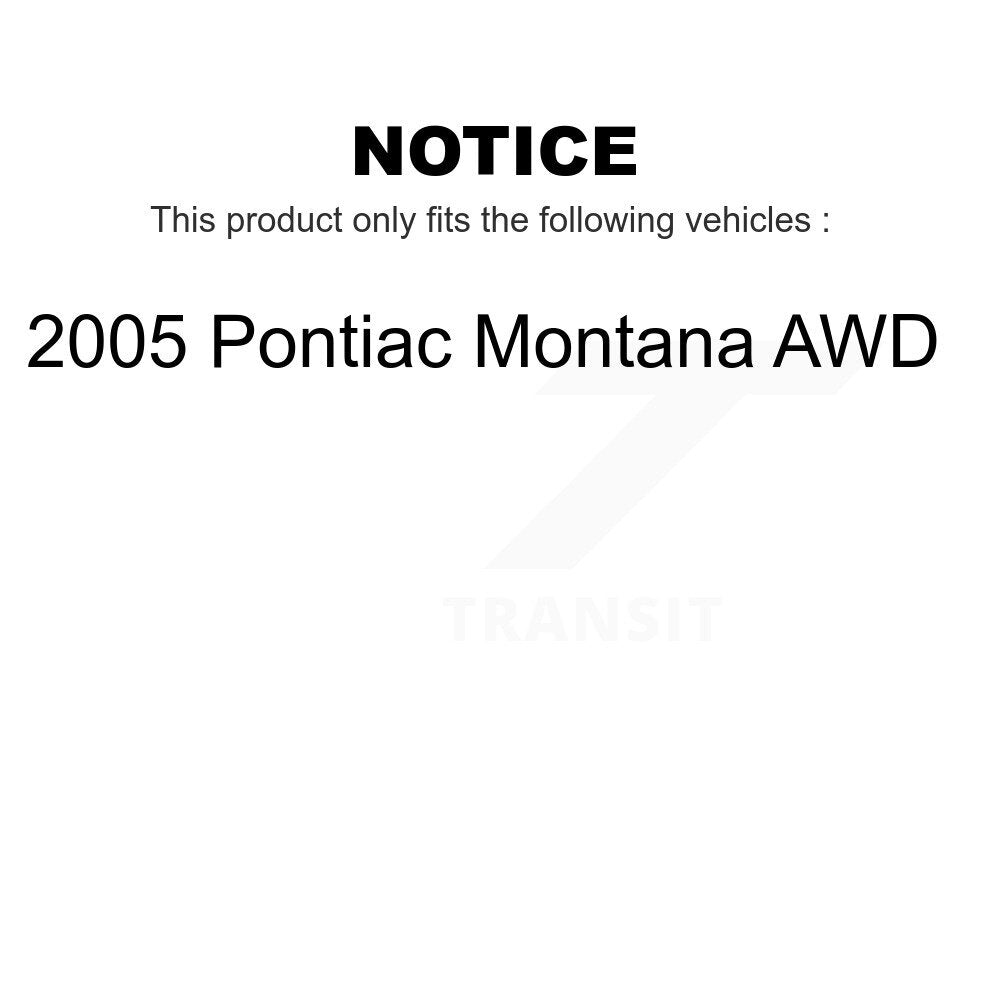 Front Rear Disc Brake Rotors Drums Kit For 2005 Pontiac Montana AWD K8-102136