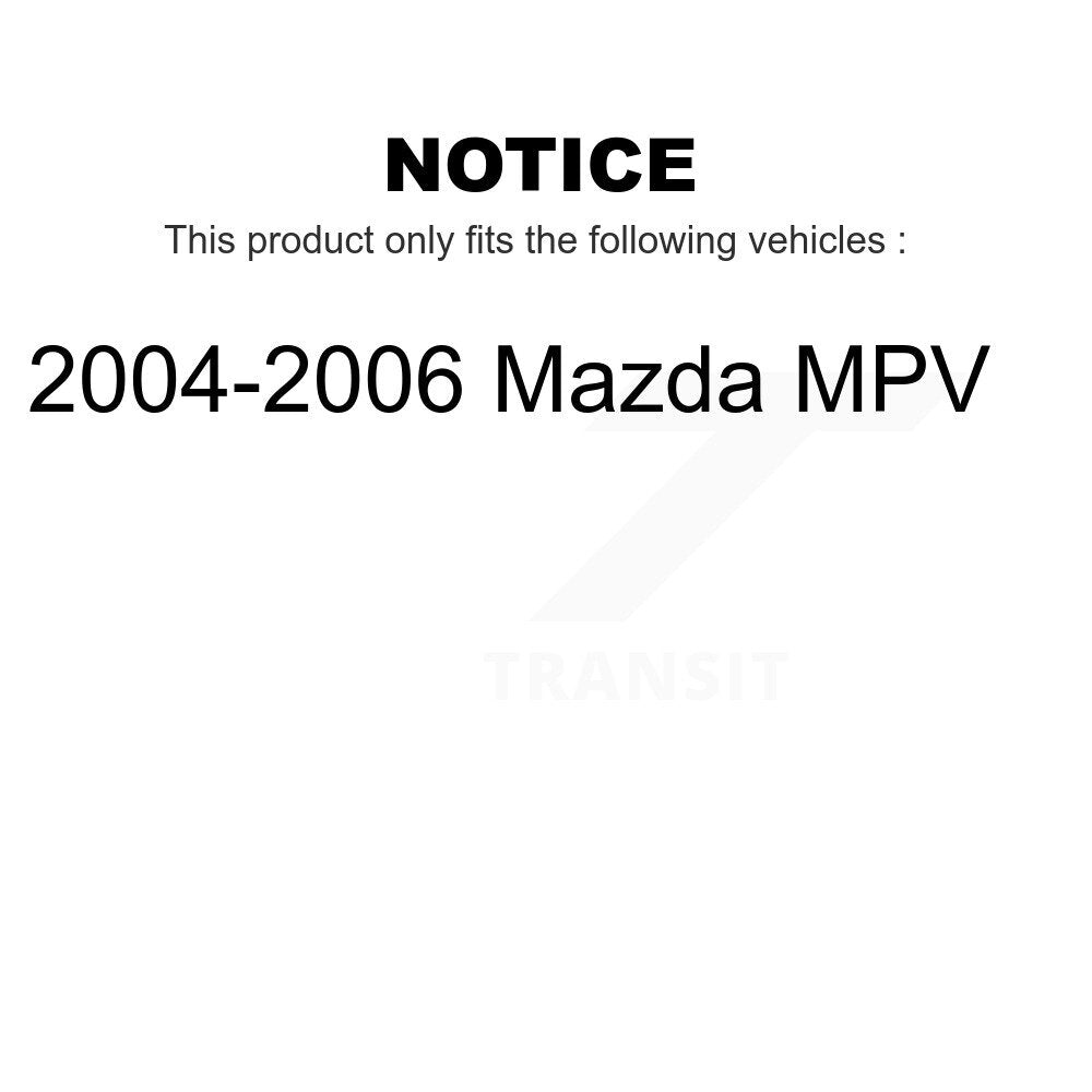 Front Rear Disc Brake Rotors Kit For 2004-2006 Mazda MPV K8-101257