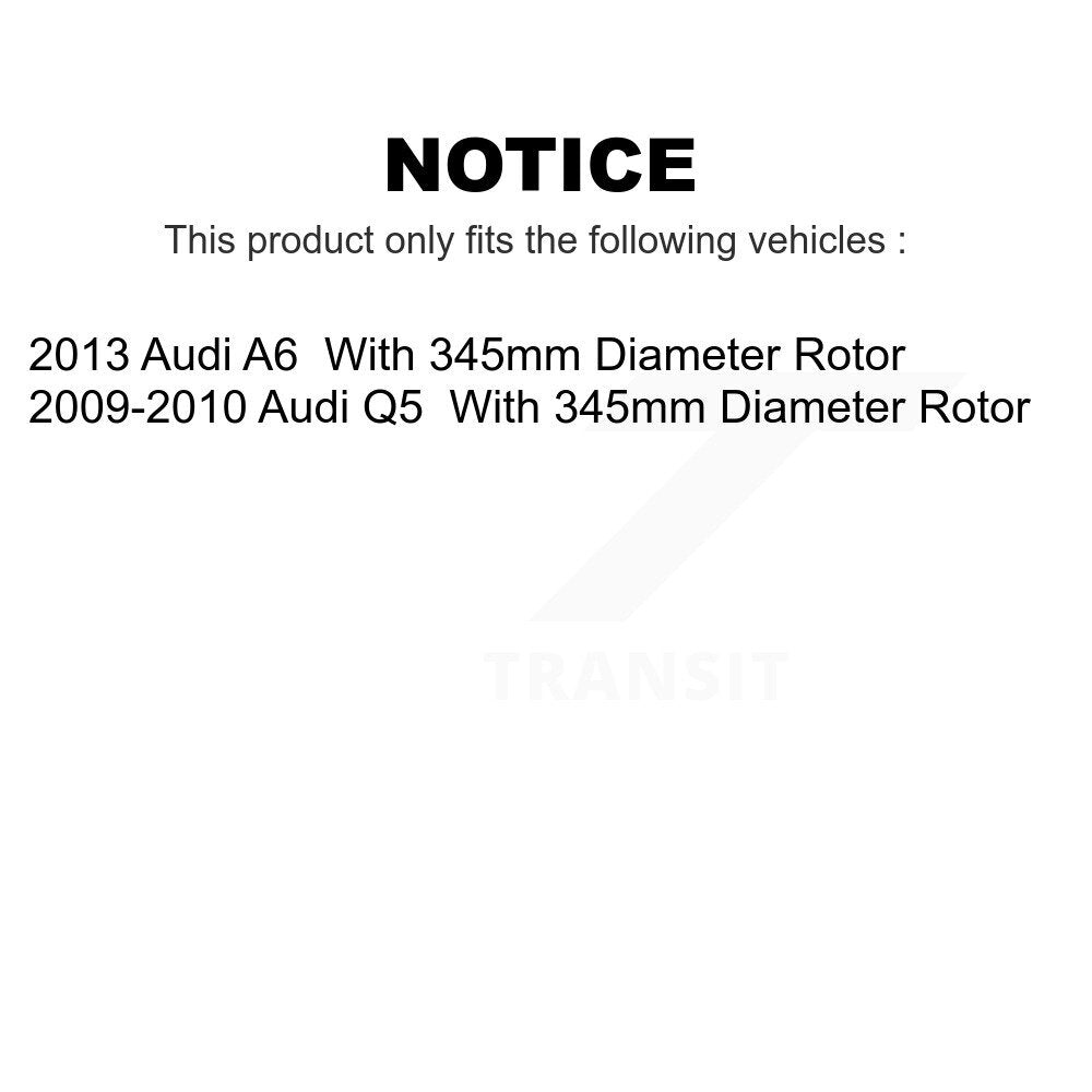 Front Rear Disc Brake Rotors Kit For Audi Q5 A6 With 345mm Diameter Rotor K8-101549