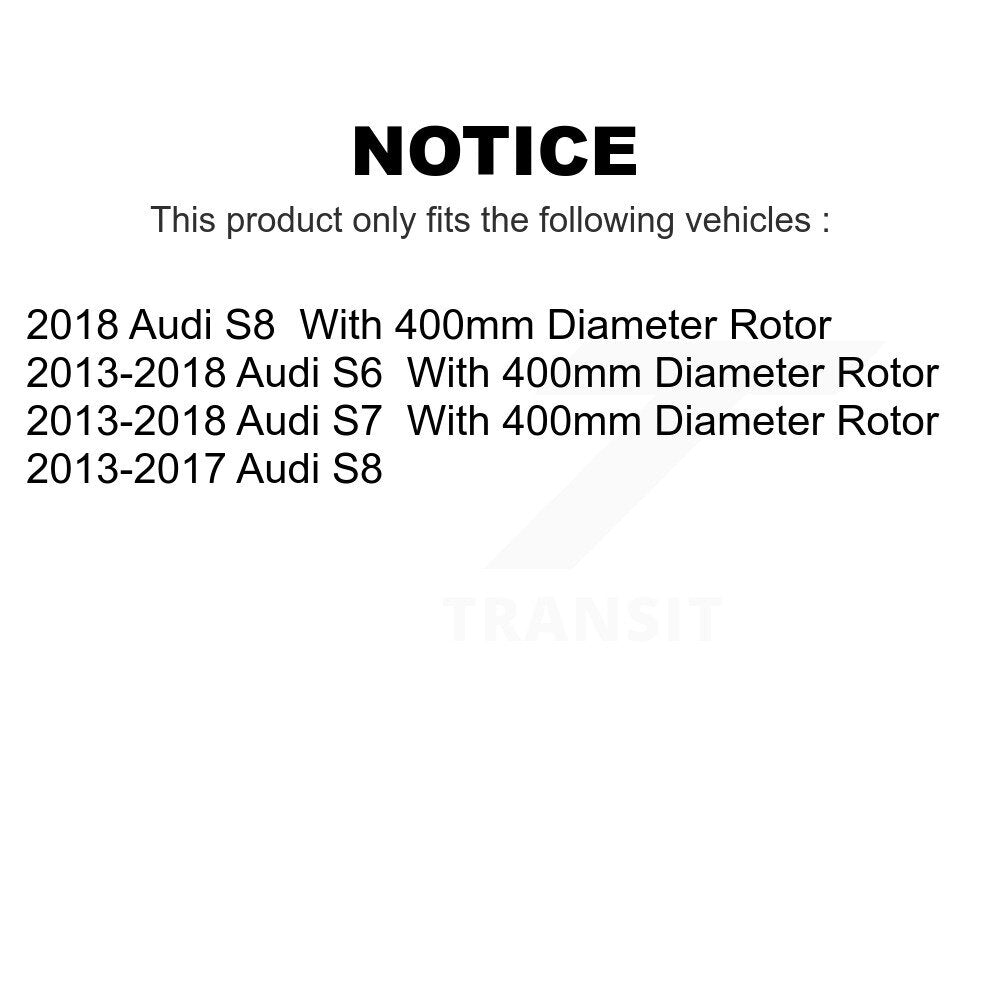 Front Rear Disc Brake Rotors Kit For Audi S6 S7 S8 K8-102442