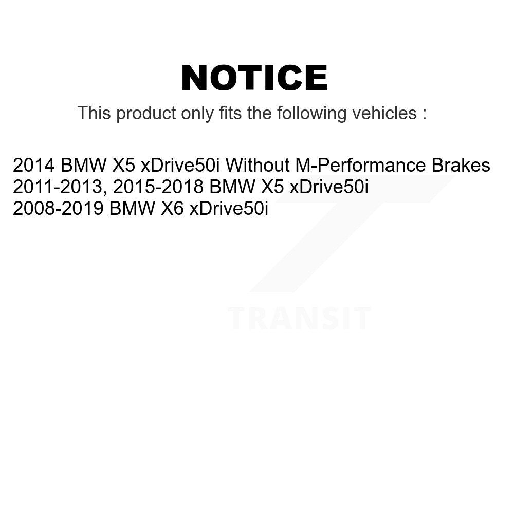 Front Rear Disc Brake Rotors Kit For BMW X5 X6 xDrive50i K8-101556