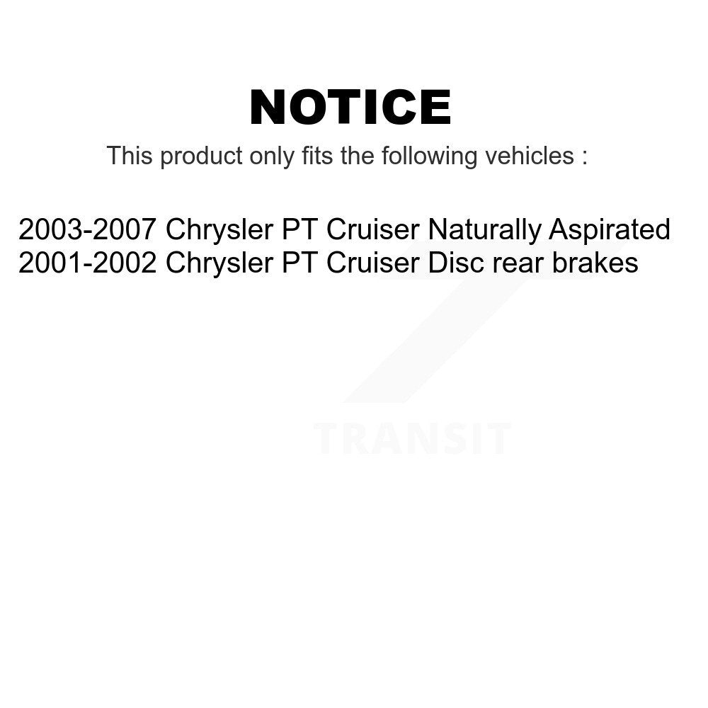Front Rear Disc Brake Rotors Kit For Chrysler PT Cruiser K8-101178