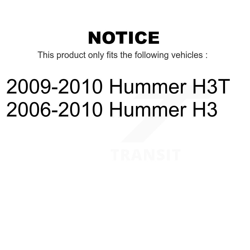 Front Rear Disc Brake Rotors Kit For Hummer H3 H3T K8-101016