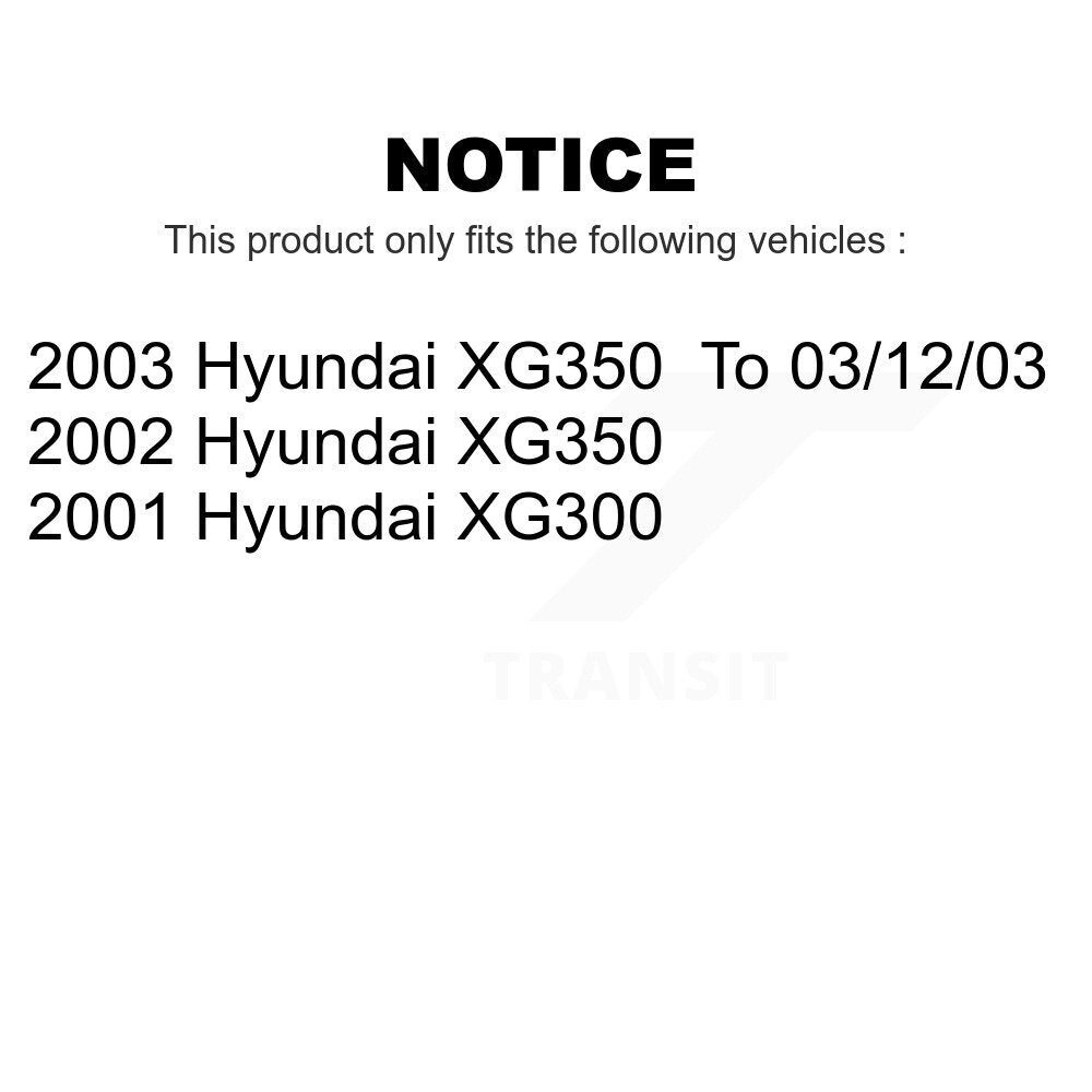 Front Rear Disc Brake Rotors Kit For Hyundai XG350 XG300 K8-101340
