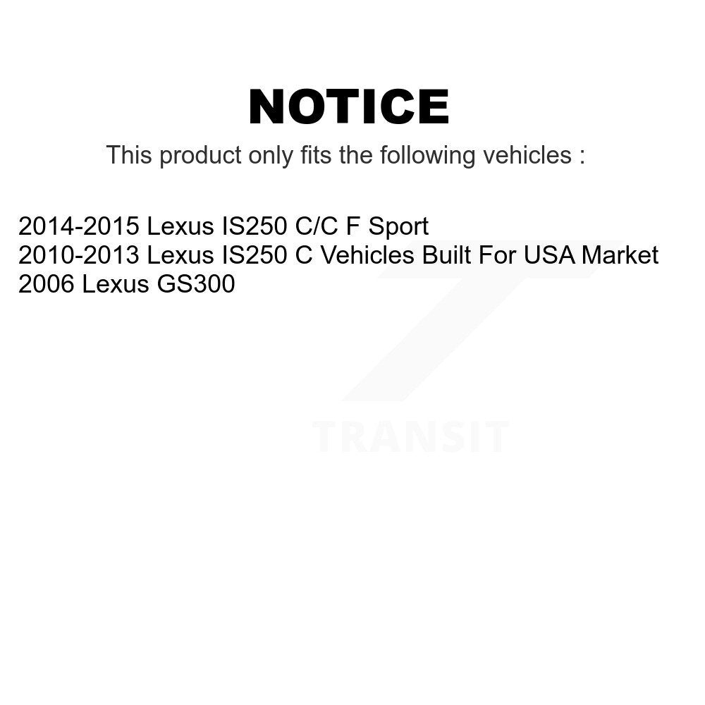 Front Rear Disc Brake Rotors Kit For Lexus IS250 GS300 K8-101834