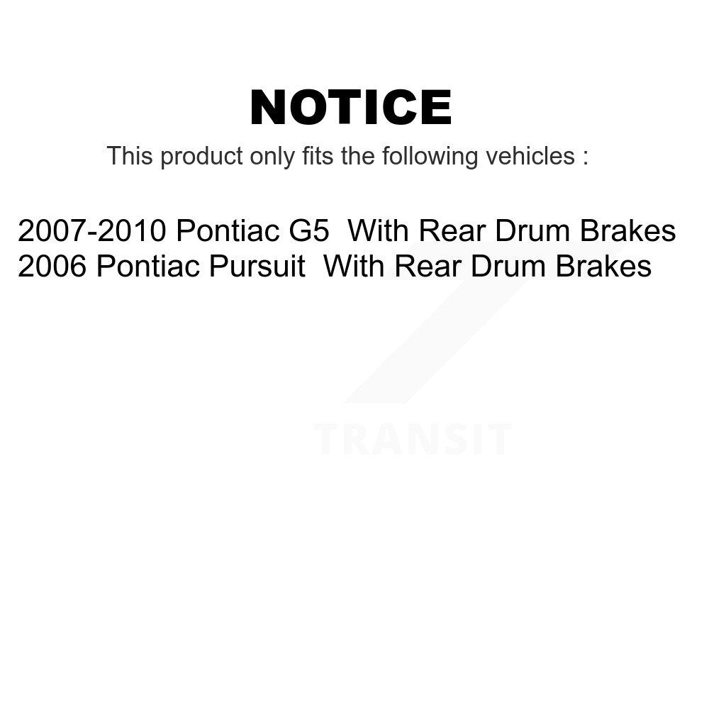 Front Rear Disc Brake Rotors Kit For Pontiac G5 Pursuit With Drum Brakes K8-101001
