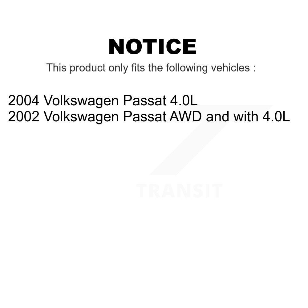 Front Rear Disc Brake Rotors Kit For Volkswagen Passat K8-101253
