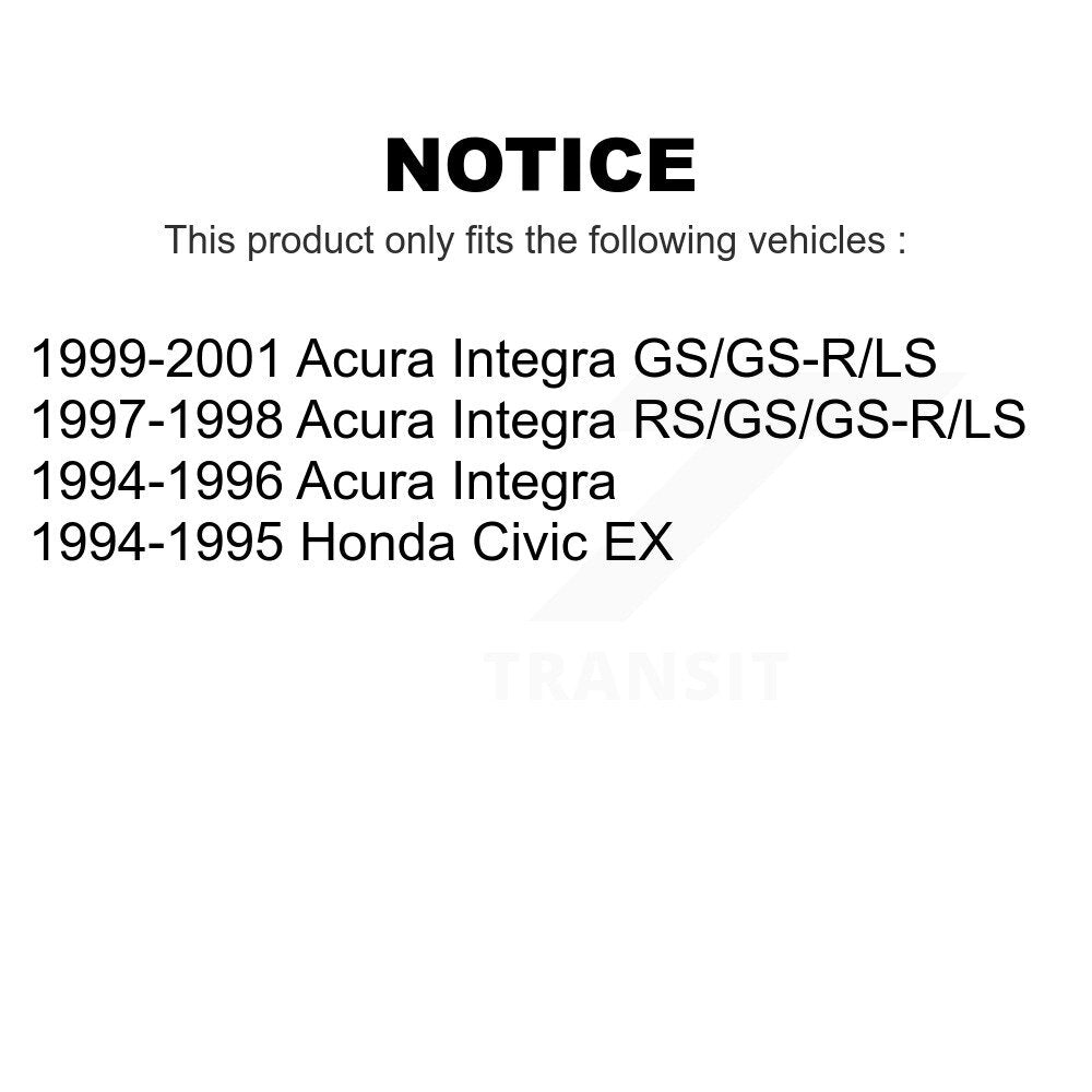 Front Rear Semi-Metallic Brake Pads Kit For Acura Integra Honda Civic KSM-100273