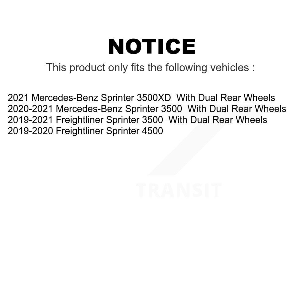 Front Rear Semi-Metallic Brake Pads Kit For Freightliner Sprinter 3500 Mercedes-Benz 4500 3500XD KPF-100611