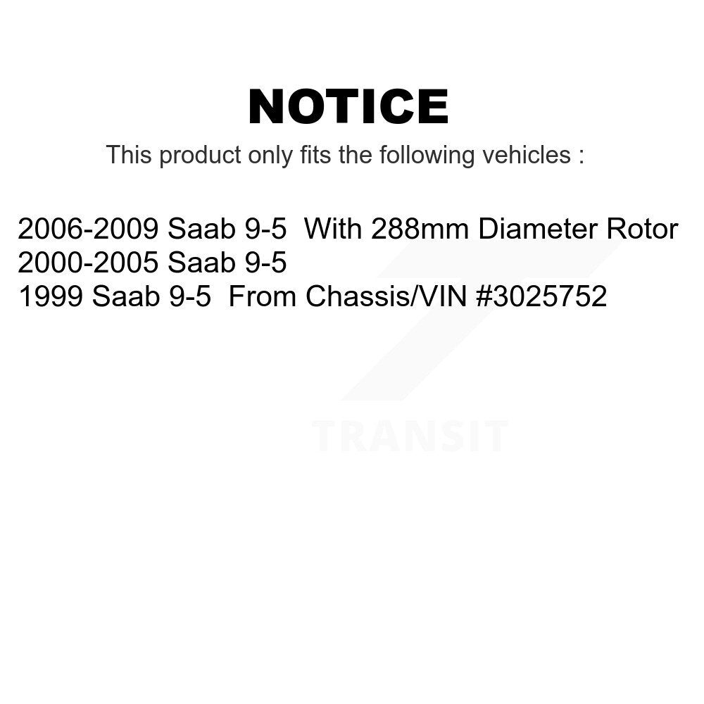 Front Rear Semi-Metallic Brake Pads Kit For Saab 9-5 KPF-100371