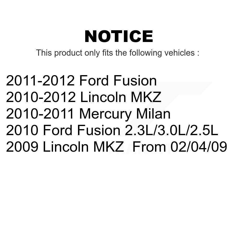Front Rear Suspension Stabilizer Bar Link Kit For Ford Fusion Lincoln MKZ Mercury Milan KTR-102068