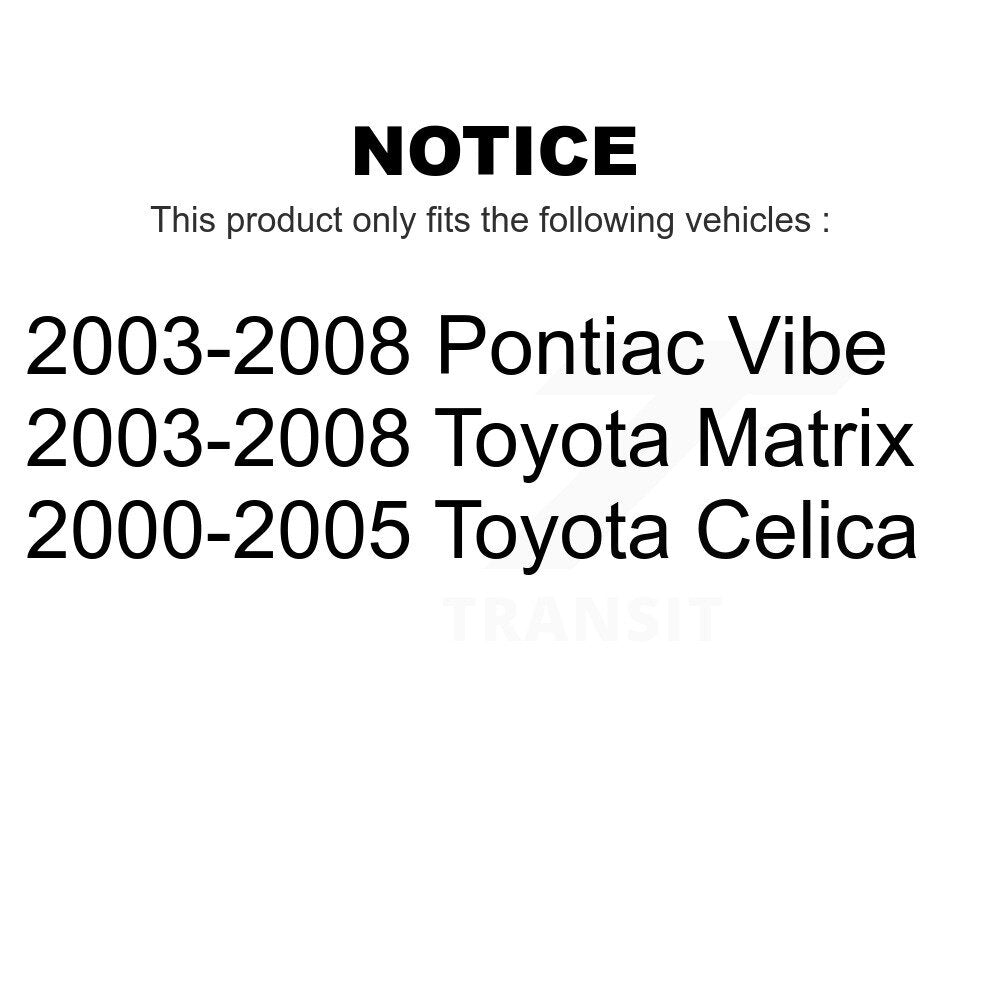 Front Rear Suspension Strut Shock Mounting Kit For Toyota Matrix Pontiac Vibe Celica K73-100031